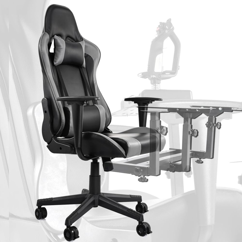Gaming Chair - Cadeira de Jogos Reclinável com Apoio