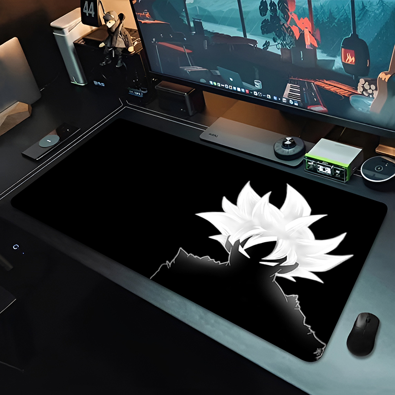 Pc Gaming Keyboard - Mouse Pad Grande DBZ Black Anime