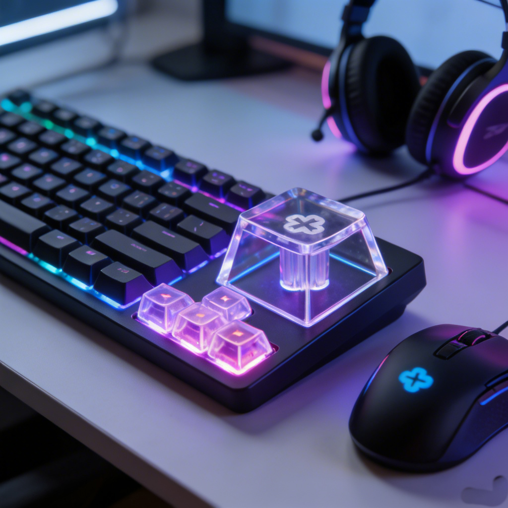 Anti-Ghosting Keyboard - Teclas R4 transparentes em ABS para