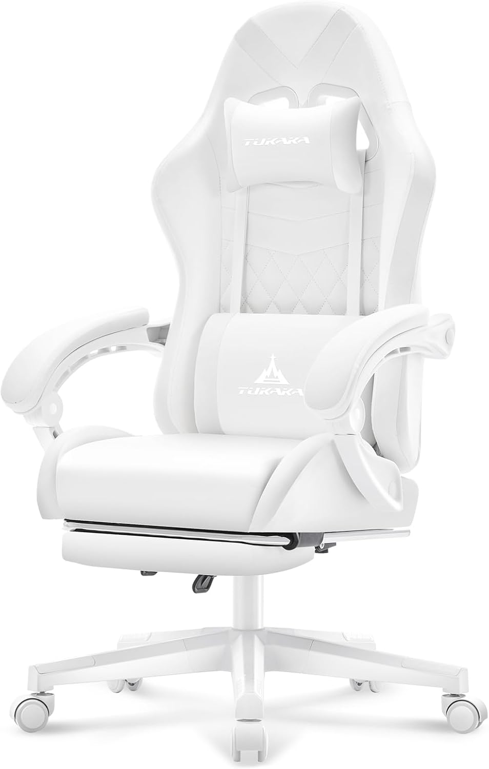Gaming Chair - Cadeira de Jogos Ergonômica Branca com
