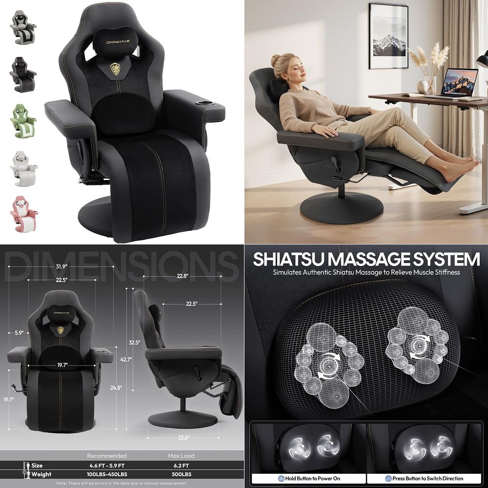 Gaming Chair - Cadeira Gamer M6 com Controle Climático,