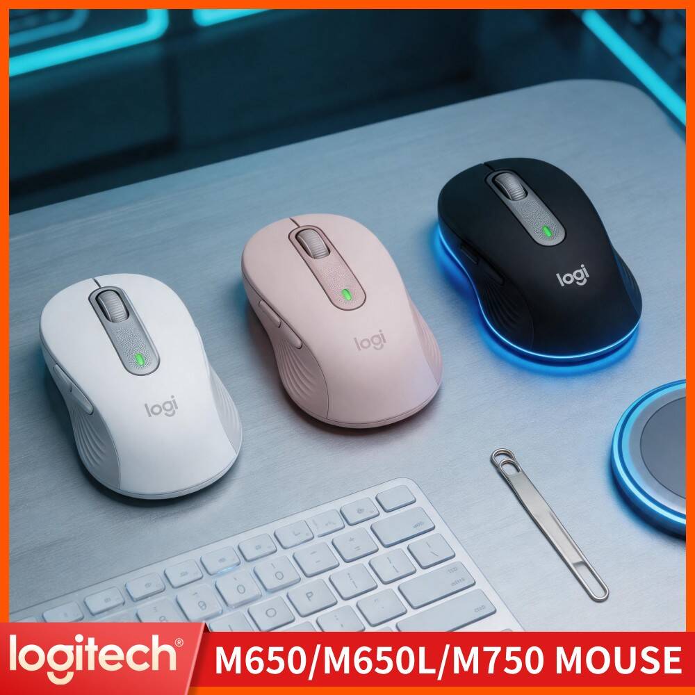 Pc Gaming Logitech - Mouse Ergonômico Sem Fio Logitech M650/M650L