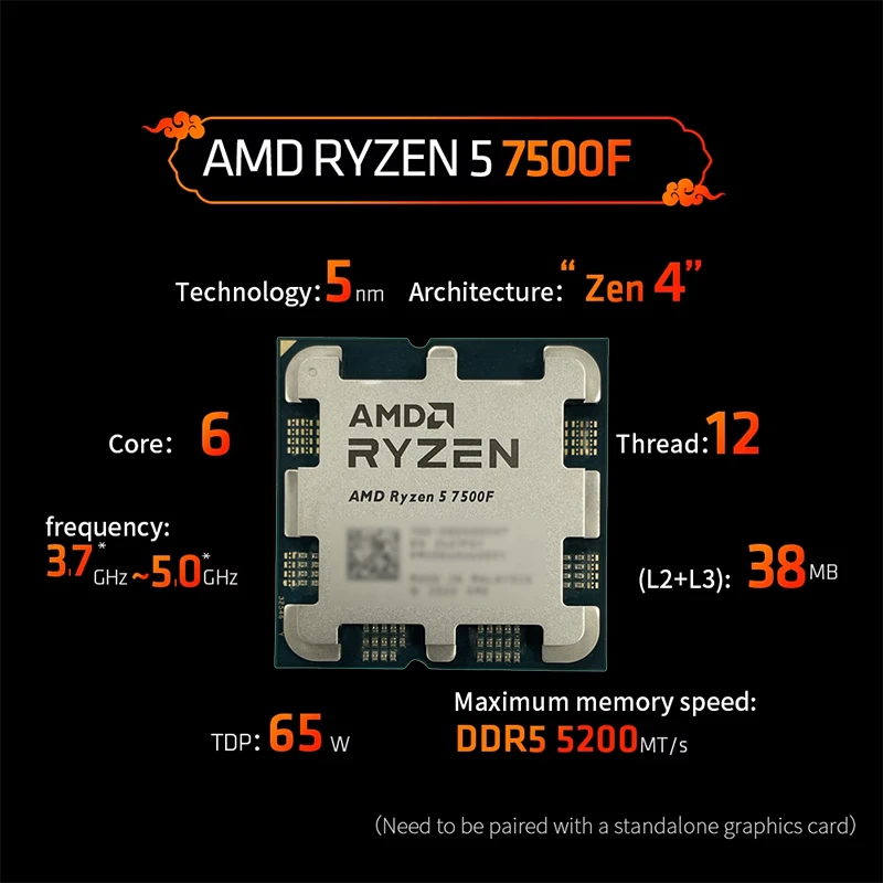 Processador AMD Ryzen 5 7500F  - Pc Gaming Amd Ryzen 5 avaliação e preço