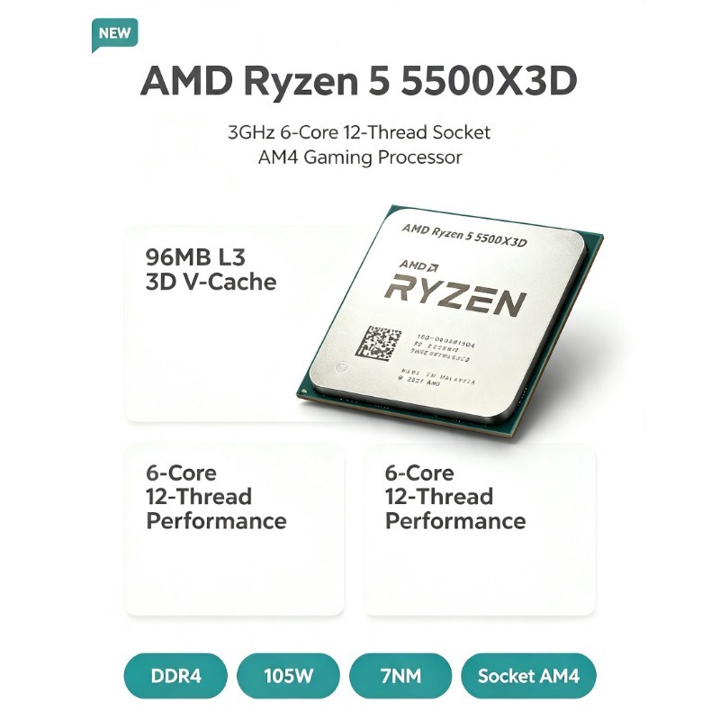 Processador AMD Ryzen 5 5500X3 - Amd Cpu Ryzen 5 avaliação e preço