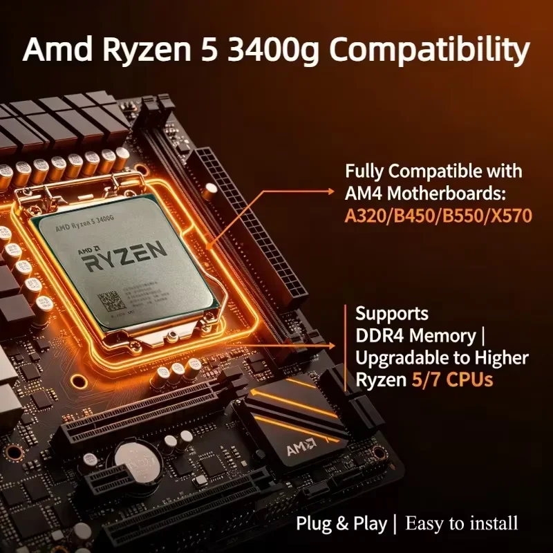 Processador AMD Ryzen 5 3400G  - Pc Gaming Amd Ryzen 5 avaliação e preço