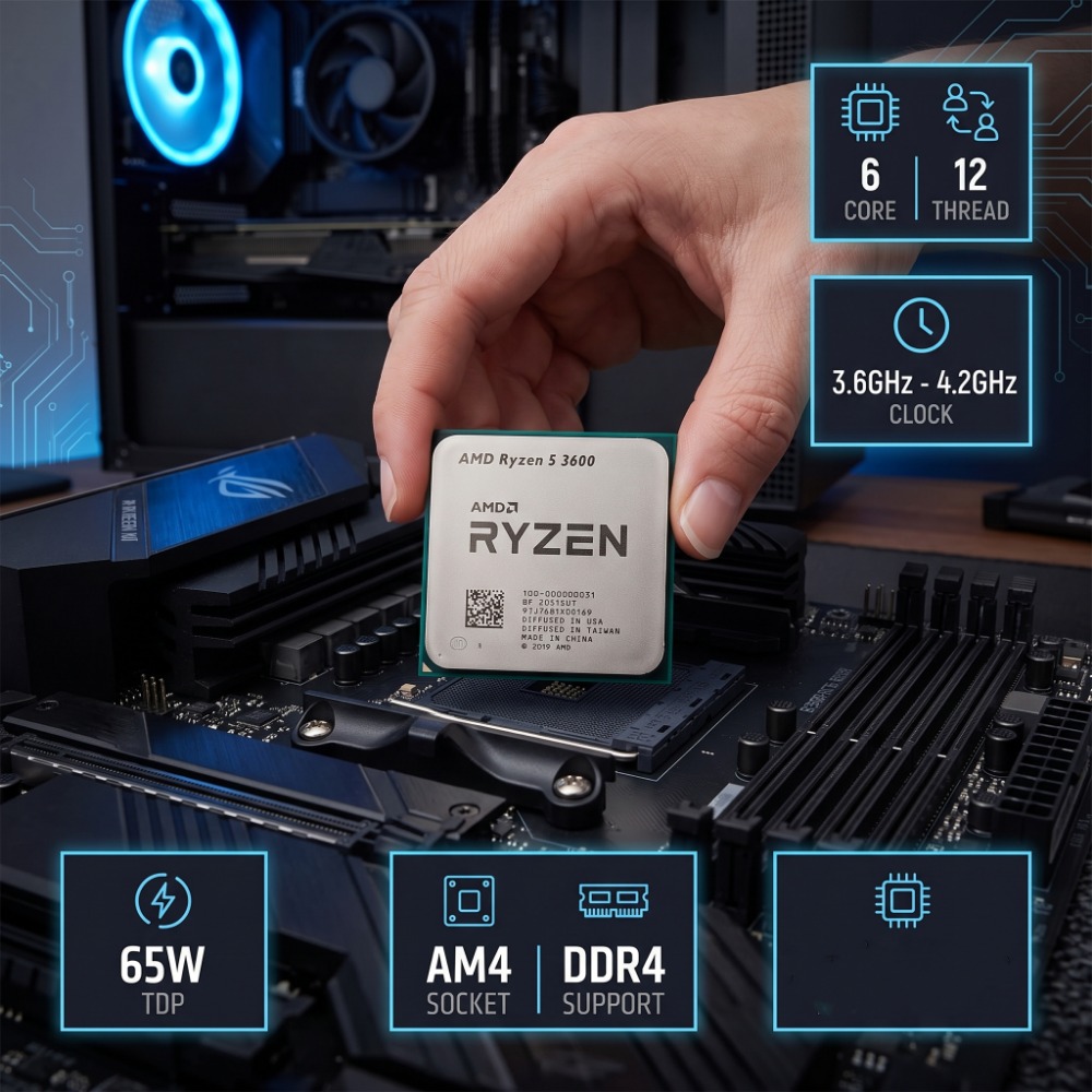 Processador AMD Ryzen 5 3600 p - Pc Gaming Amd Ryzen 5 avaliação e preço