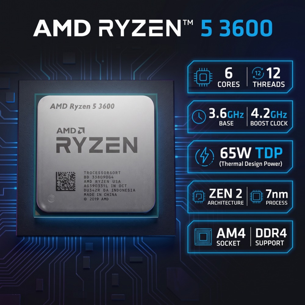 Processador AMD Ryzen 5 3600 p - Pc Gaming Amd Ryzen 5 avaliação e preço