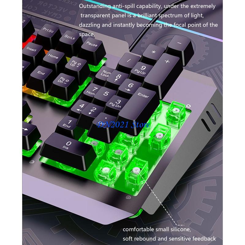 Teclado com fio F3KE DS600 104 - Anti-Ghosting Keyboard avaliação e preço