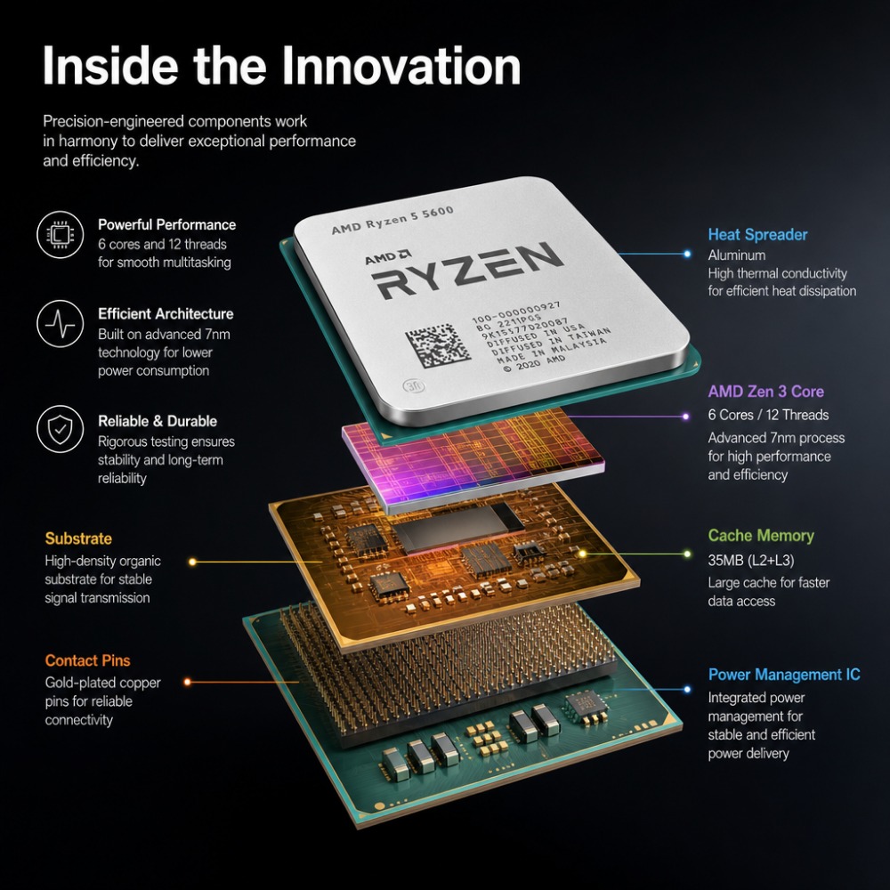 Processador AMD Ryzen 5 5600 R - Pc Gaming Amd Ryzen 5 avaliação e preço