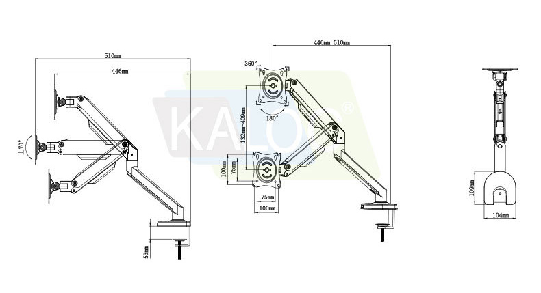 Suporte de mesa ergonômico par - Dual Monitor Arm avaliação e preço
