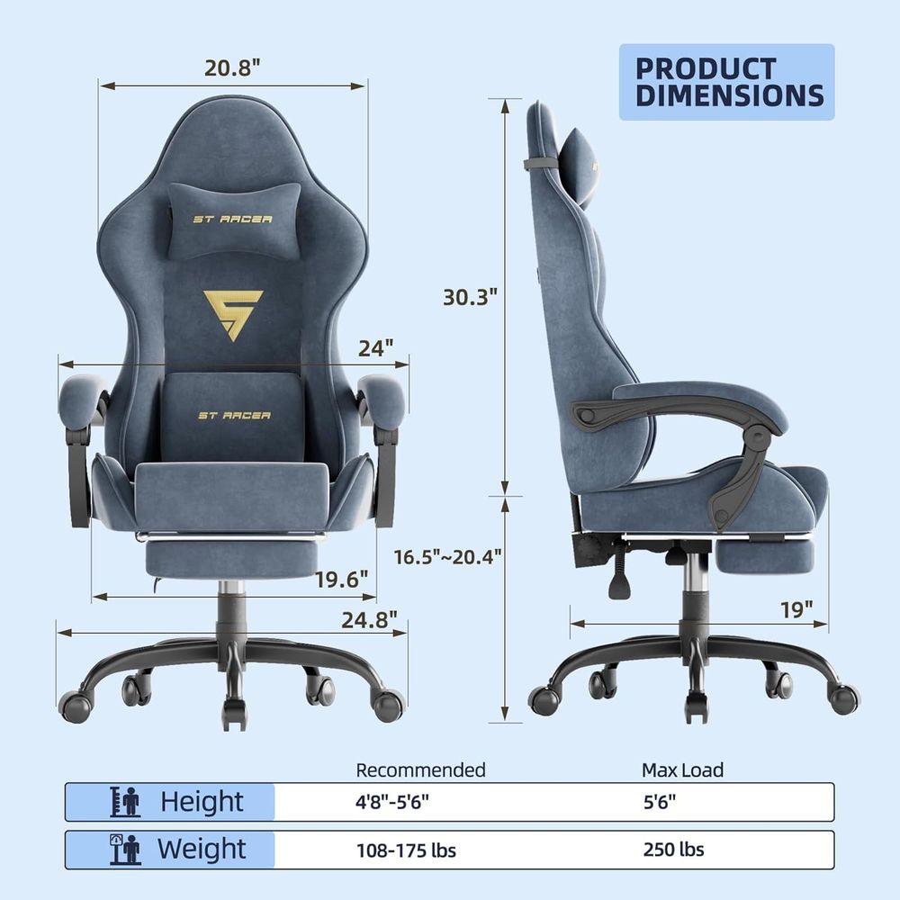 Cadeira Ergonômica para Jogos  - Gaming Chair avaliação e preço
