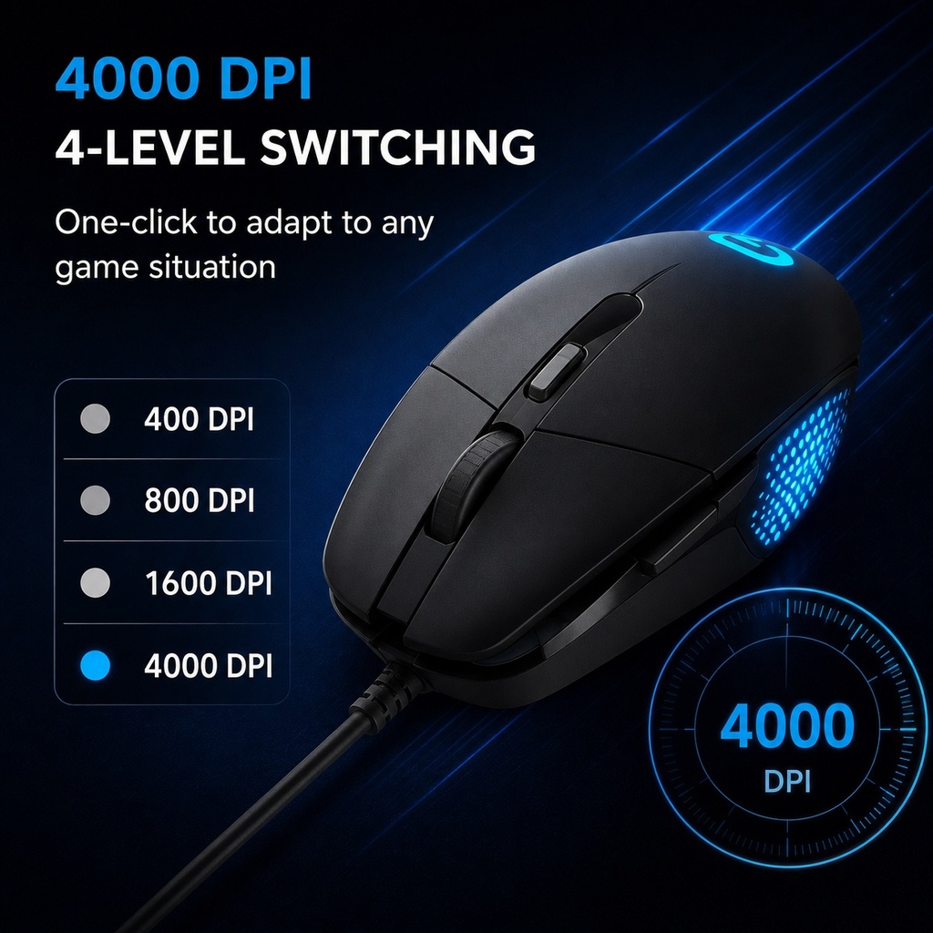 Mouse Óptico Com Fio Logitech  - Pc Gaming Logitech avaliação e preço